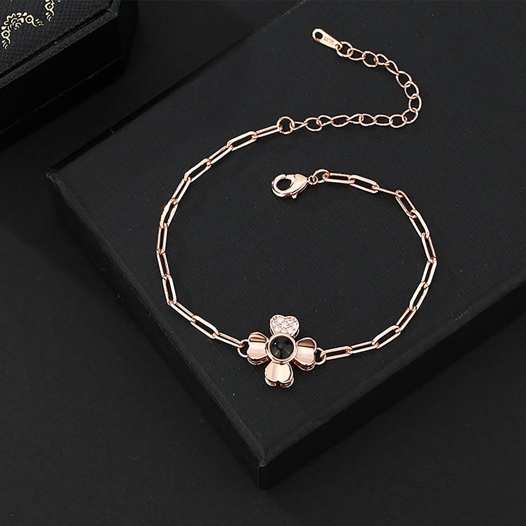 Four leaf clover with customized photos Projection Bracelet Personality Jewelry - MERGE.DAY.1.FREESTYLE