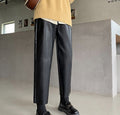 Spring Autumn PU Leather Pants Women High Waist Pockets Faux Leather Harem Pants - MERGE.DAY.1.FREESTYLE