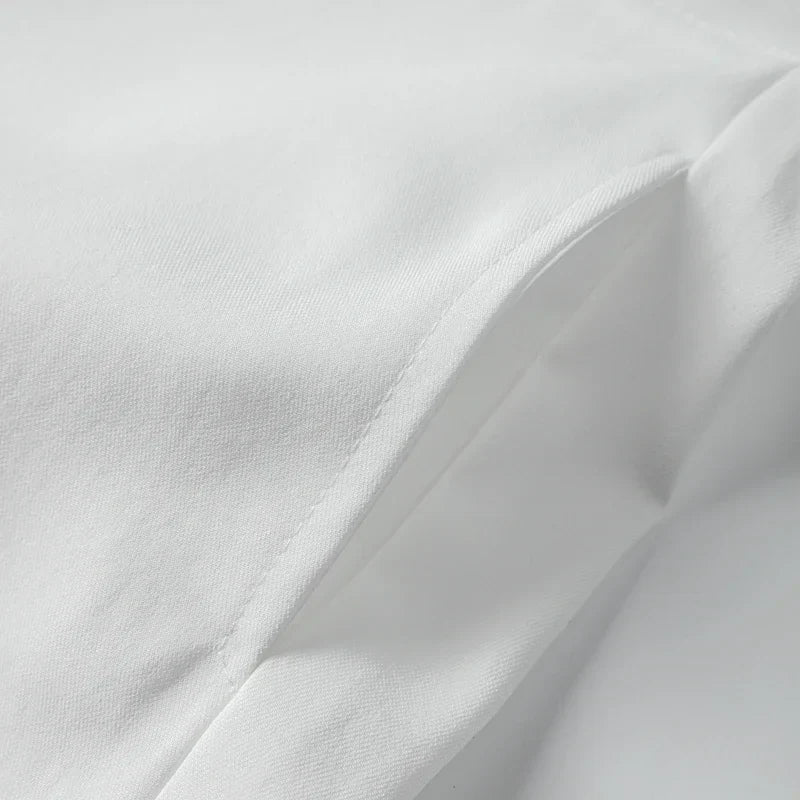 Elegant White Shorts Sets Sleeveless Single Breasted Top High Waist Shorts - MERGE.DAY.1.FREESTYLE