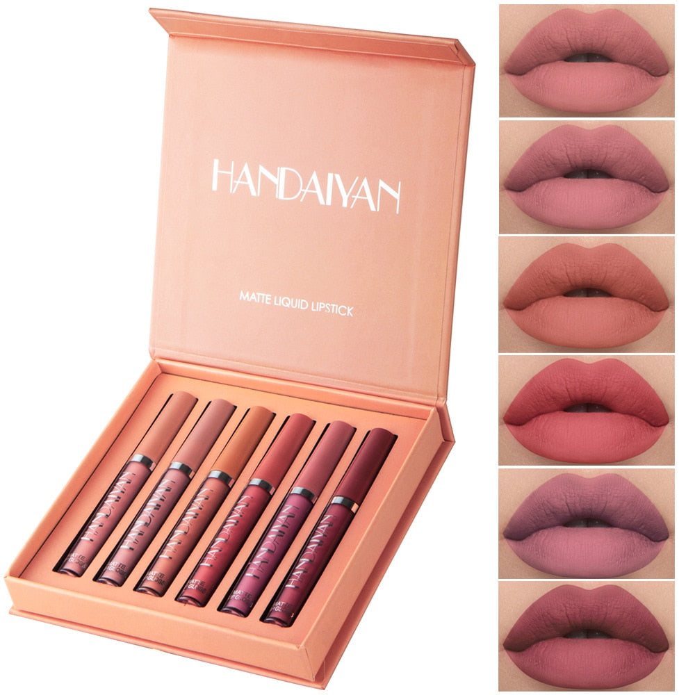 Liquid Lipstick Set Ultra Matte Velvet Waterproof Long Lasting Lip Glosses Nude Makeup Cosmetic Kit - MERGE.DAY.1.FREESTYLE