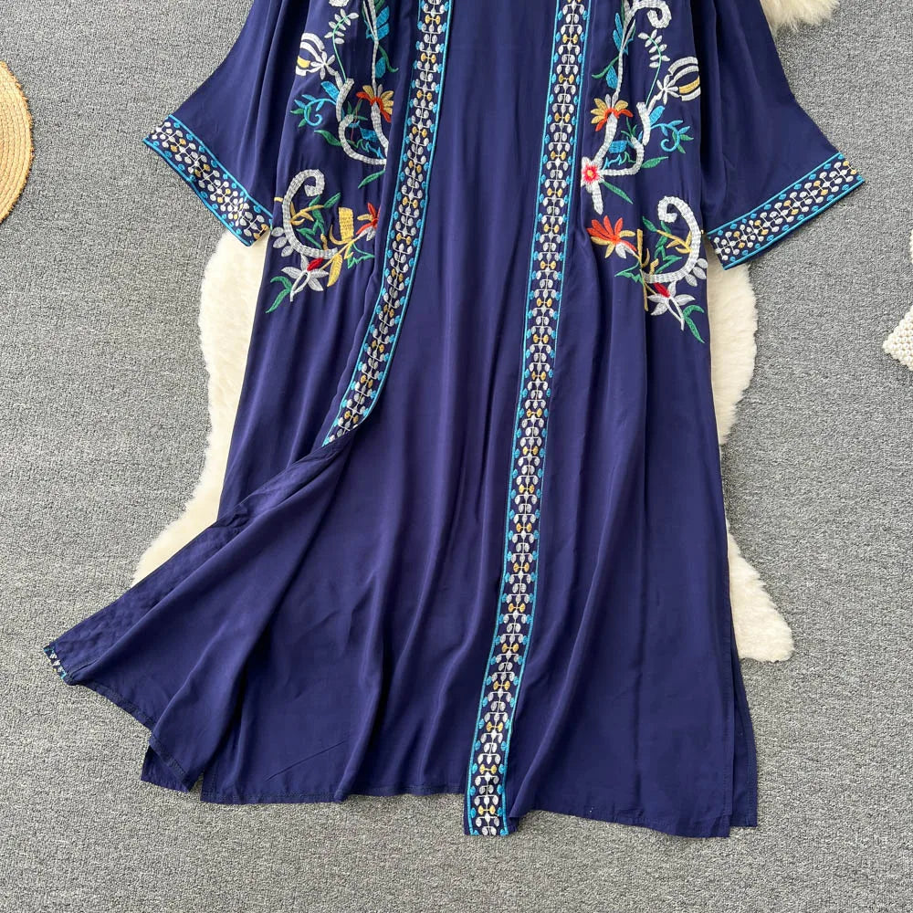 Retro Embroidery Sun Protection Shirt Chiffon Long Streetwear - MERGE.DAY.1.FREESTYLE