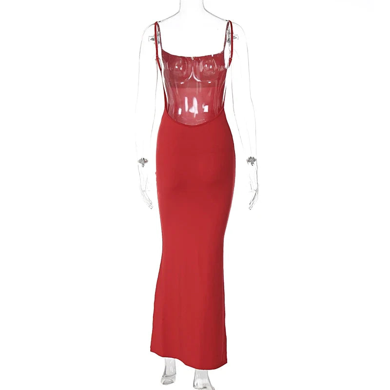 Solid Sleeveless Backless Elegant Sexy Bodycon Y2K Maxi Prom Dress - MERGE.DAY.1.FREESTYLE