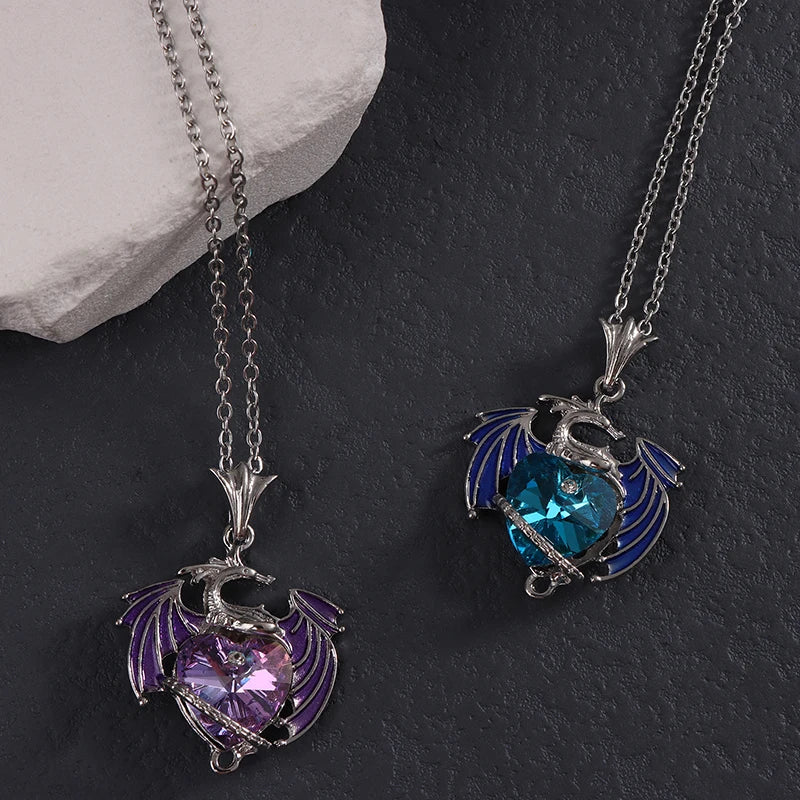 dragon necklace Blue Purple Pendant - MERGE.DAY.1.FREESTYLE