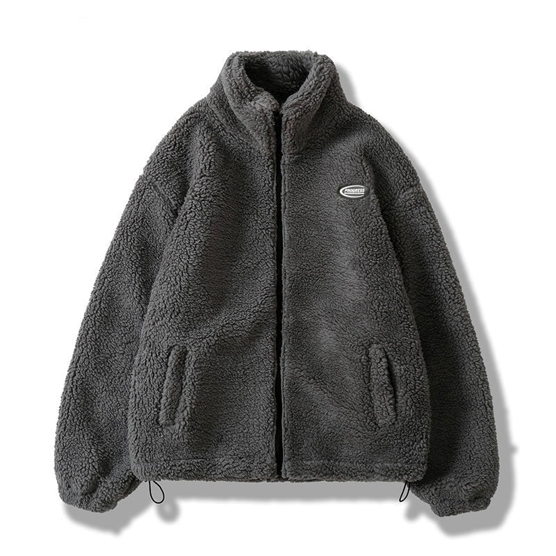Hip Hop Winter Fleece Fluffy Jacket Streetwear - MERGE.DAY.1.FREESTYLE