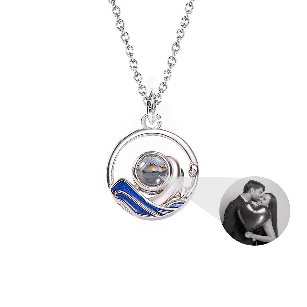 Couples who can customize photos Projection Necklace Pendant Jewelry For Lover Girlfriend - MERGE.DAY.1.FREESTYLE