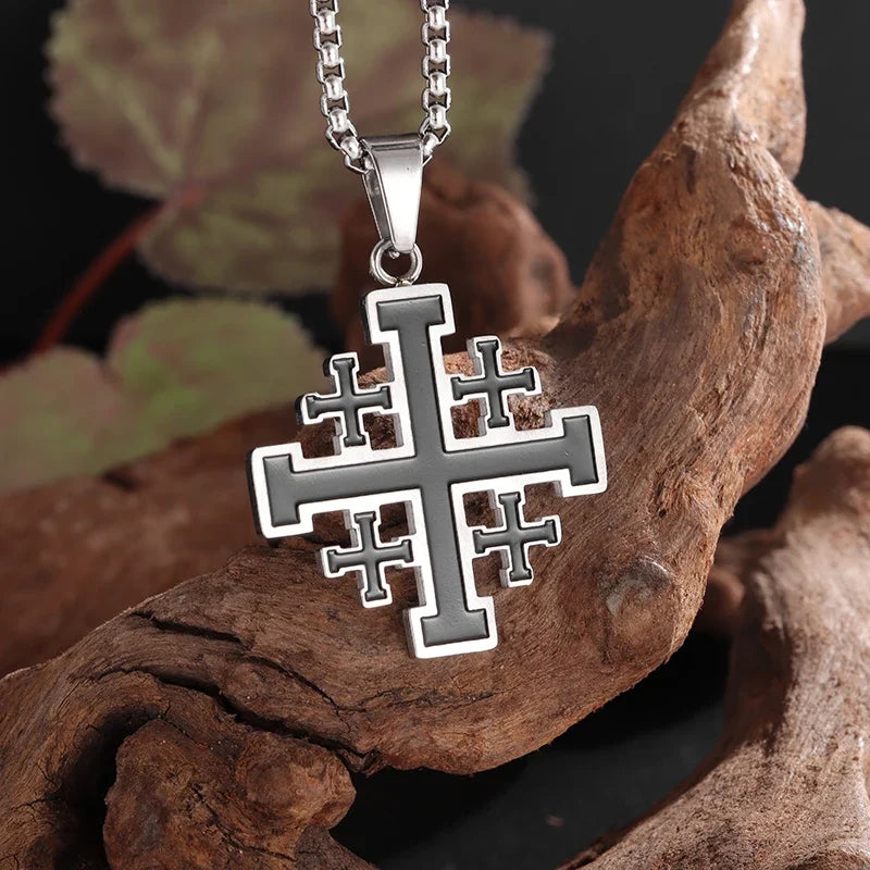 Templar Pendant Men's Medieval Jerusalem Crusader Cross Necklace - MERGE.DAY.1.FREESTYLE