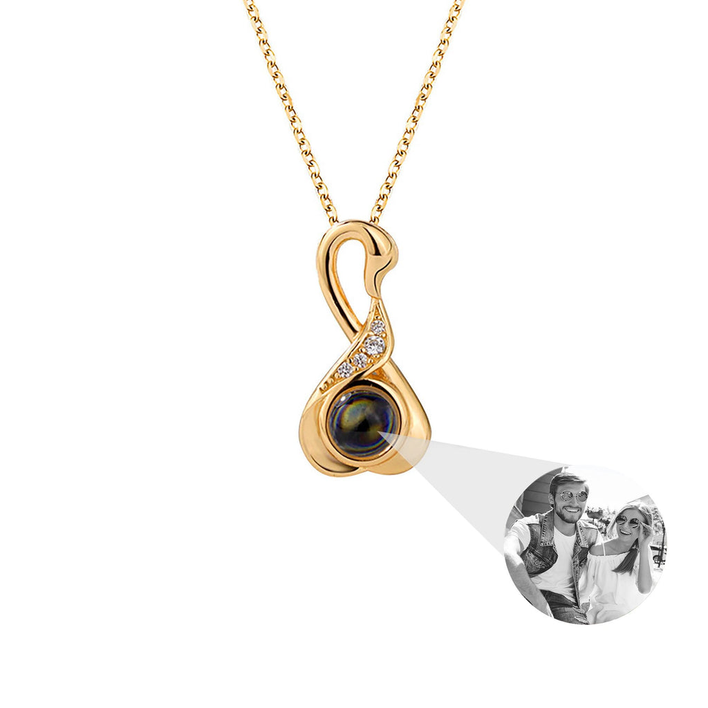 Love Swan with Customized Photos Projection Necklace Pendant Jewelry - MERGE.DAY.1.FREESTYLE