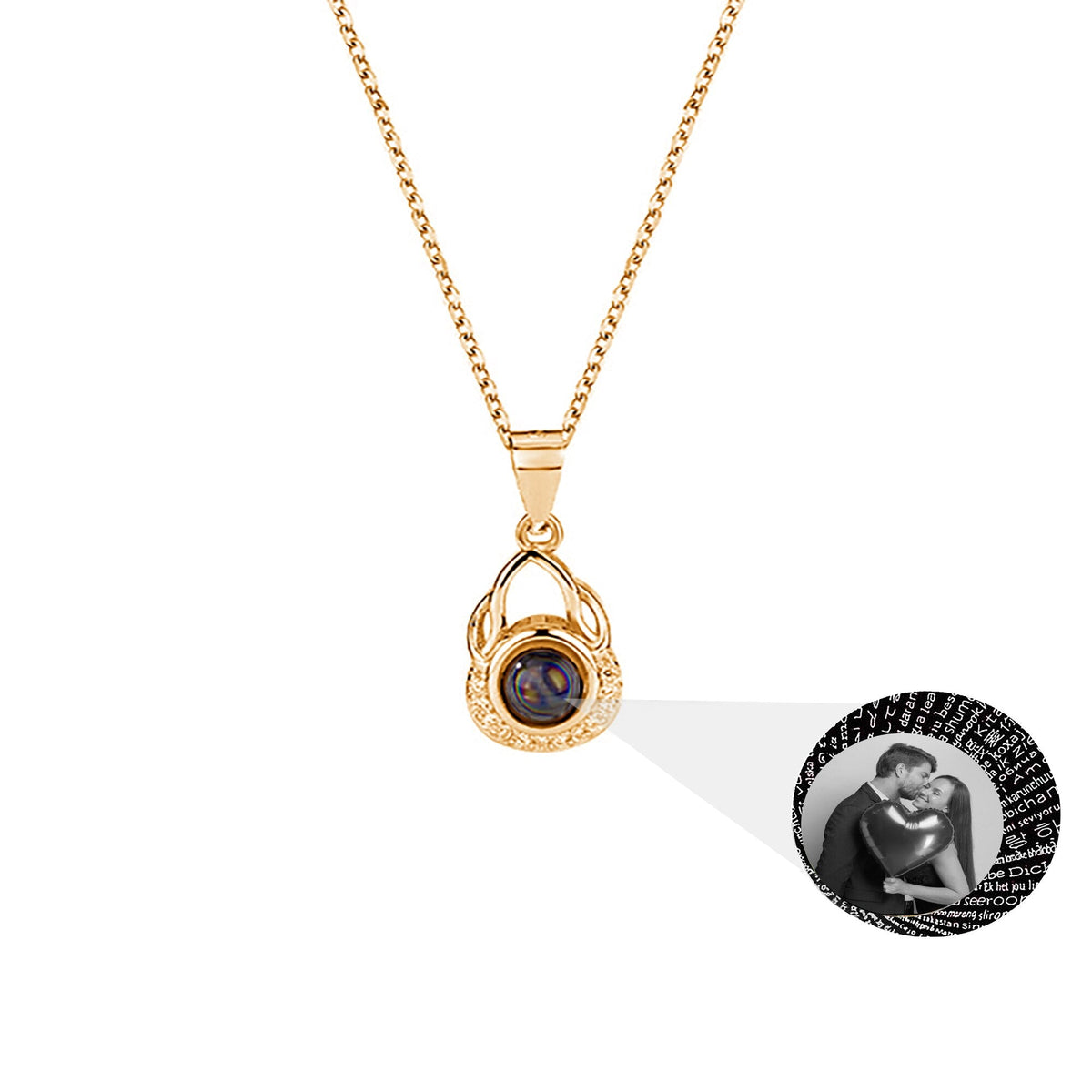 Valentine's Day Gift Photo Custom Projection Necklace Simple Shaped Projection Necklace - MERGE.DAY.1.FREESTYLE