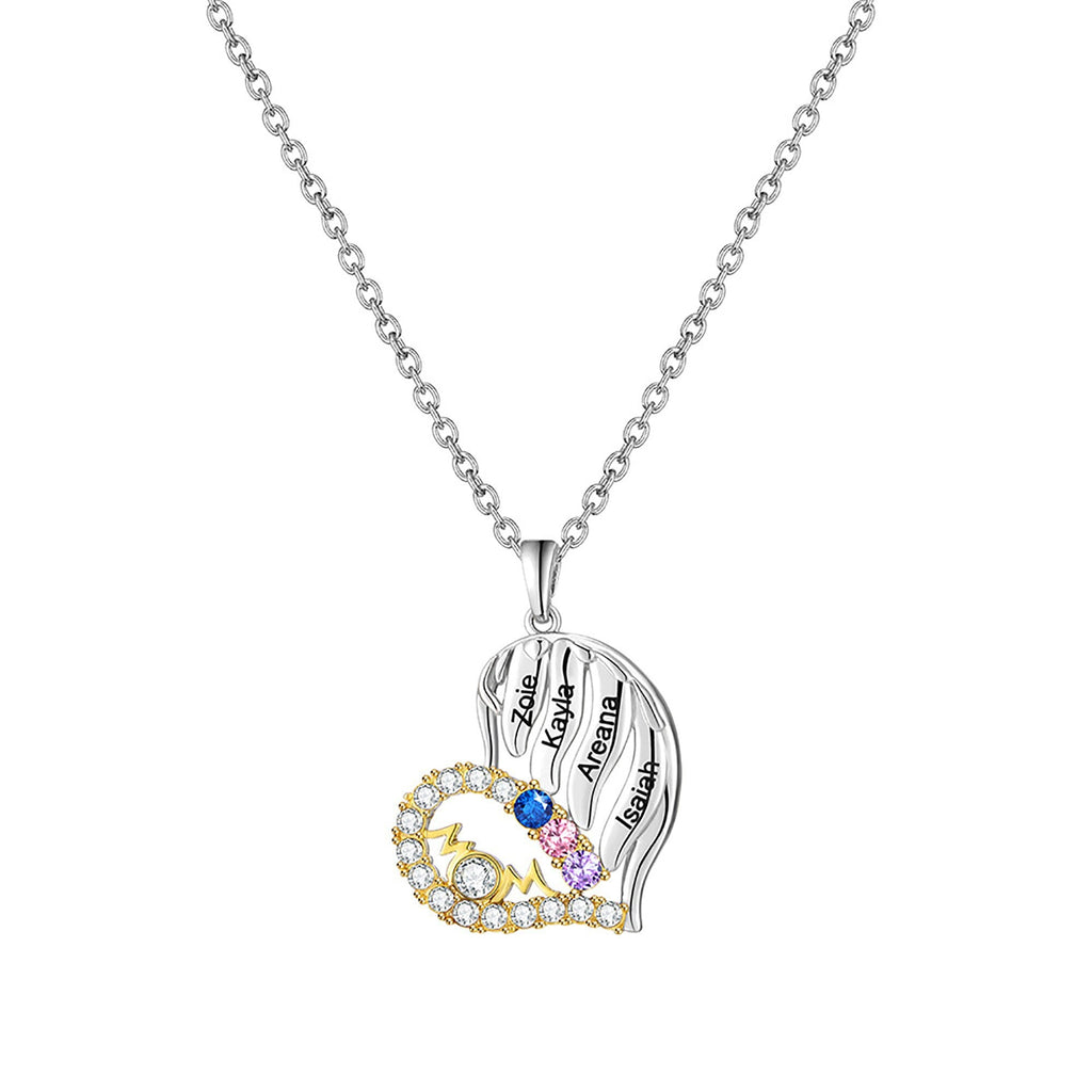 Customized Name Heart Shaped Semi Diamond Necklace Necklace Temperament Clavicle Chain - MERGE.DAY.1.FREESTYLE