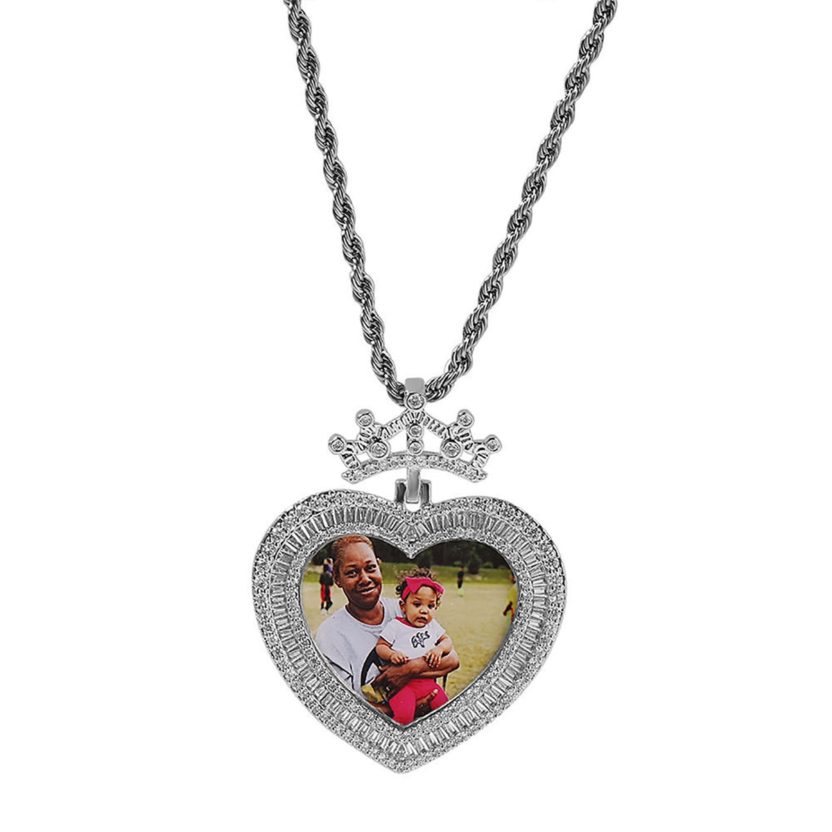 Customizable photo name hip-hop necklace Crown necklace - MERGE.DAY.1.FREESTYLE