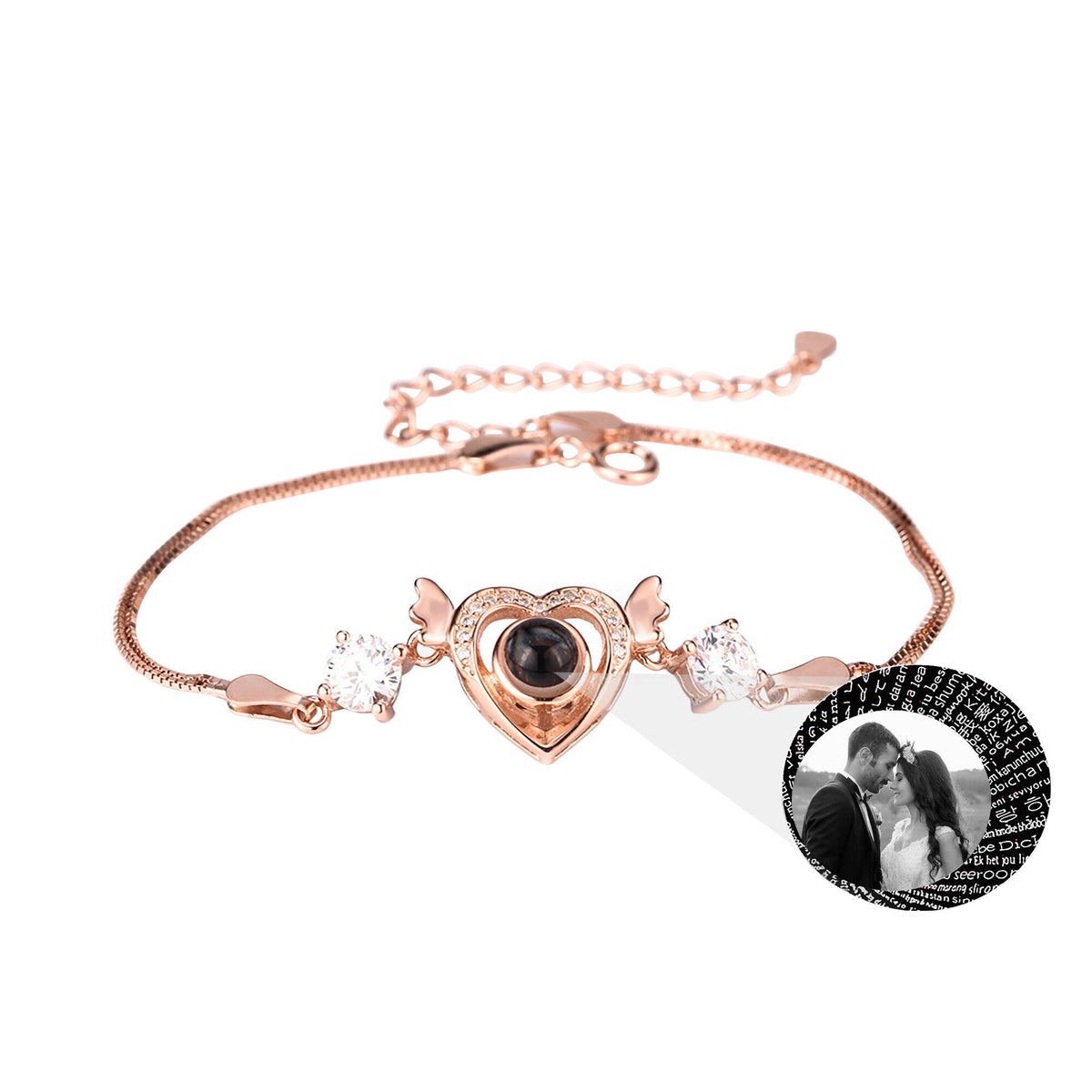 Customized projection bracelet for famous photos Personalized Circle Photo Bracelet - MERGE.DAY.1.FREESTYLE