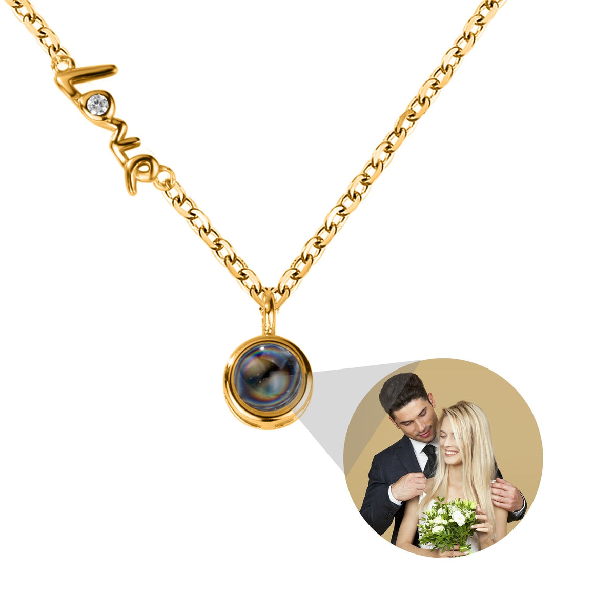 Personalized Photo Projection Necklace Clavicle Chain - MERGE.DAY.1.FREESTYLE