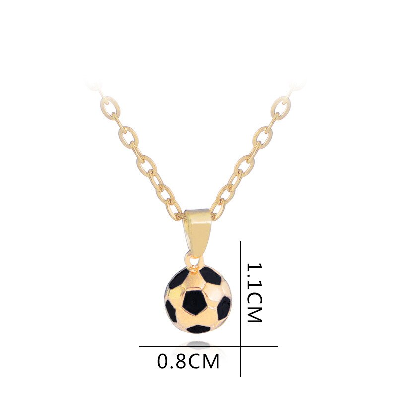 Football Link Chain Soccer Charm Necklace Pendant Gold Color Sport Ball Jewelry - MERGE.DAY.1.FREESTYLE