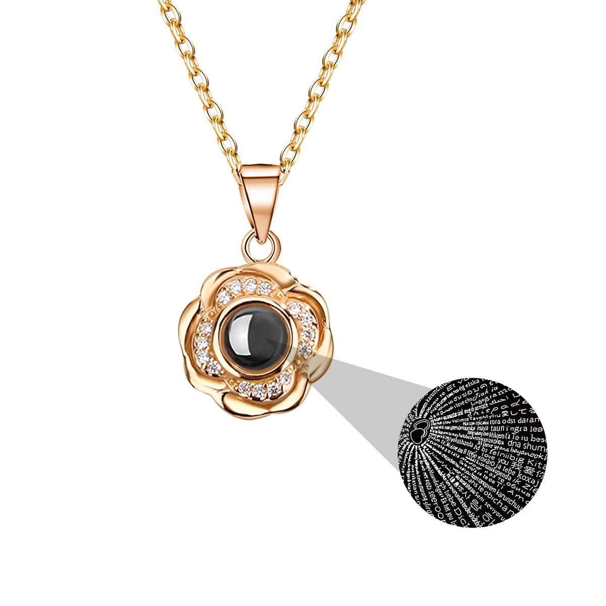 Flowers that can be customized for photos Projection Photo Necklace - MERGE.DAY.1.FREESTYLE