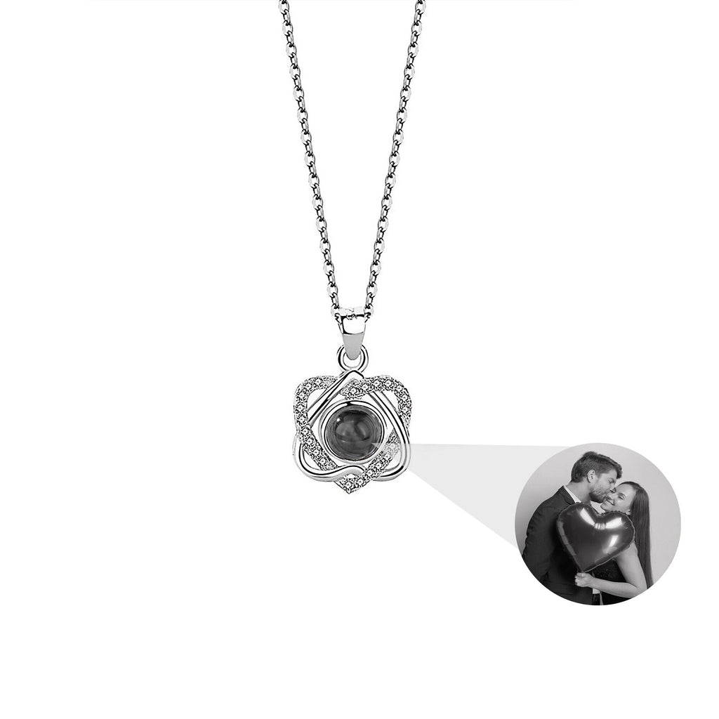 Customized photo projectionNecklace Heart Pendant Wedding Romantic Memory Projection Necklace - MERGE.DAY.1.FREESTYLE