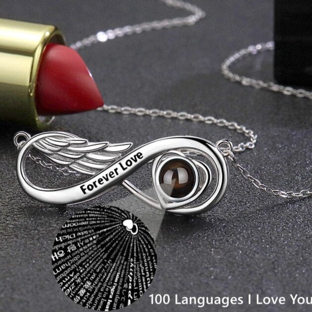 Personalized Projection Photo Necklace Necklace Infinity Pendant Birthday Jewelry Gift - MERGE.DAY.1.FREESTYLE