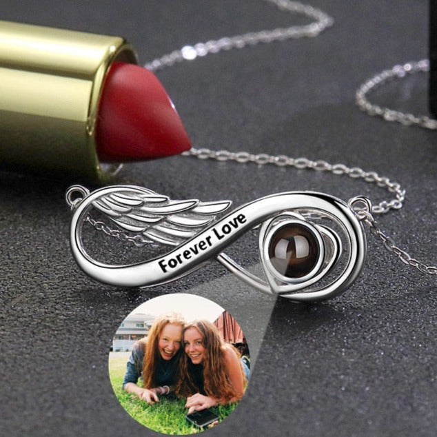 Personalized Projection Photo Necklace Necklace Infinity Pendant Birthday Jewelry Gift - MERGE.DAY.1.FREESTYLE