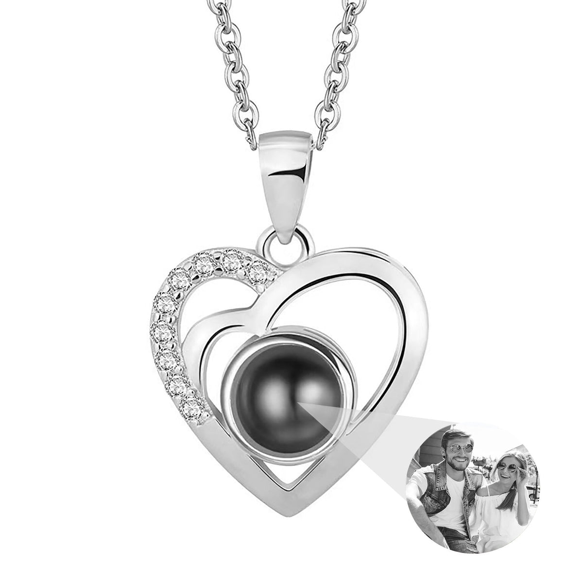 Customizable photo Projection Necklace Pendant Jewelry For Lover Girlfriend - MERGE.DAY.1.FREESTYLE