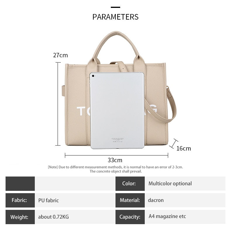 The Traveler Tote bag For Female Handbag Crossbody Leisure Large Bag PU - MERGE.DAY.1.FREESTYLE