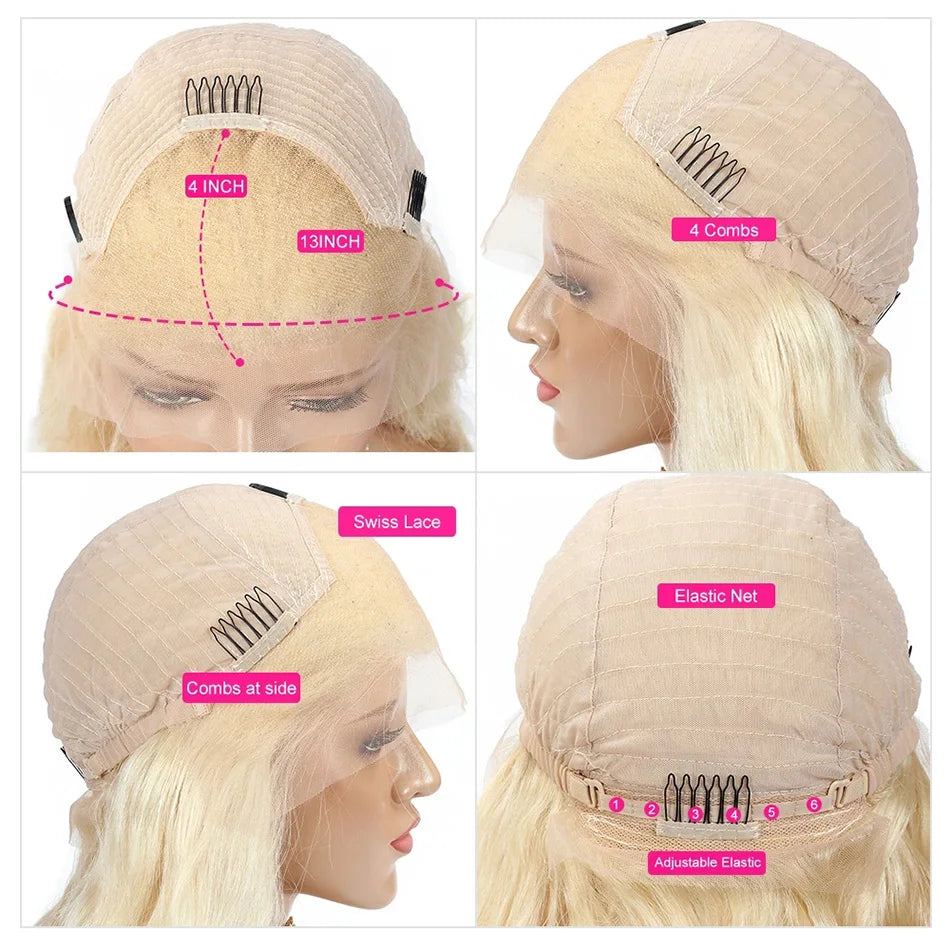 AliPearl Hair P18/613 Lace Front Wig Human Hair Highlight Straight Transparent Lace Front Wig For Women Peruvian 5x5 Closure Wi - MERGE.DAY.1.FREESTYLE