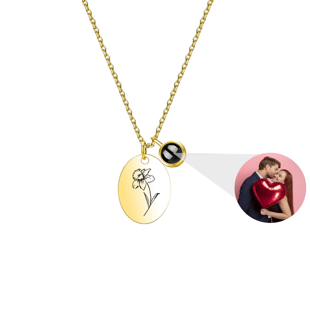 Customized projection necklace for birthday flowers and photos - MERGE.DAY.1.FREESTYLE