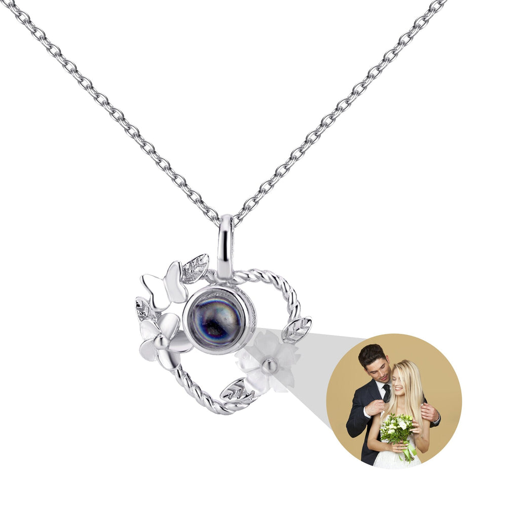 Flowers that can be customized for photos Personalized Projection Photo Necklace - MERGE.DAY.1.FREESTYLE