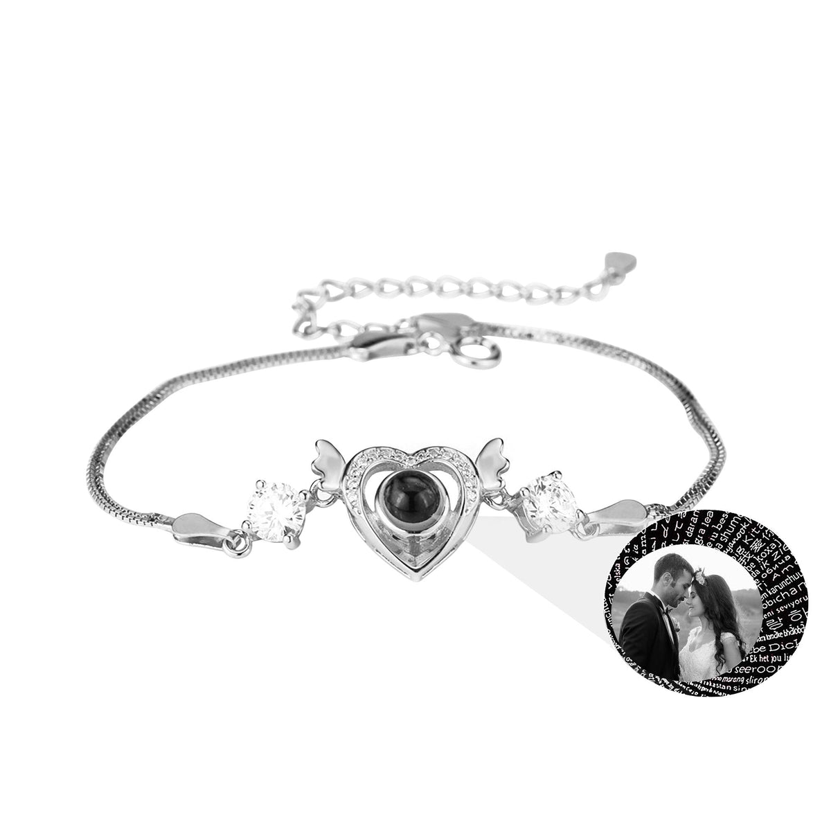 Customized projection bracelet for famous photos Personalized Circle Photo Bracelet - MERGE.DAY.1.FREESTYLE