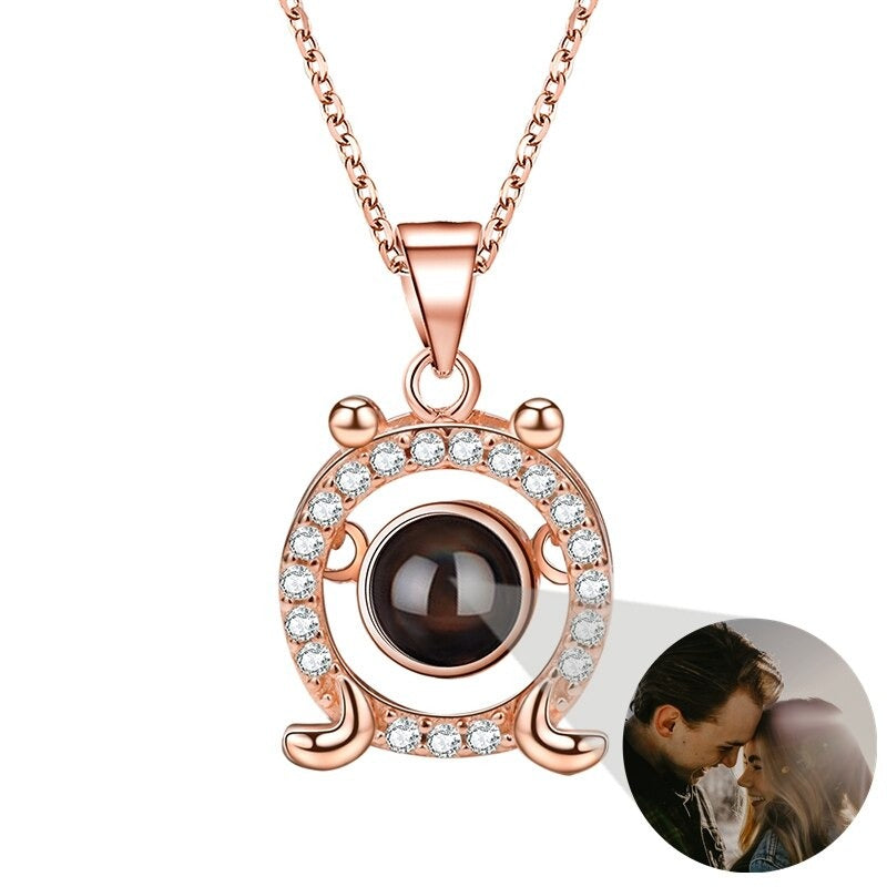 Photo Projection Necklace 12 Constellation Patterns Pendant Necklace - MERGE.DAY.1.FREESTYLE