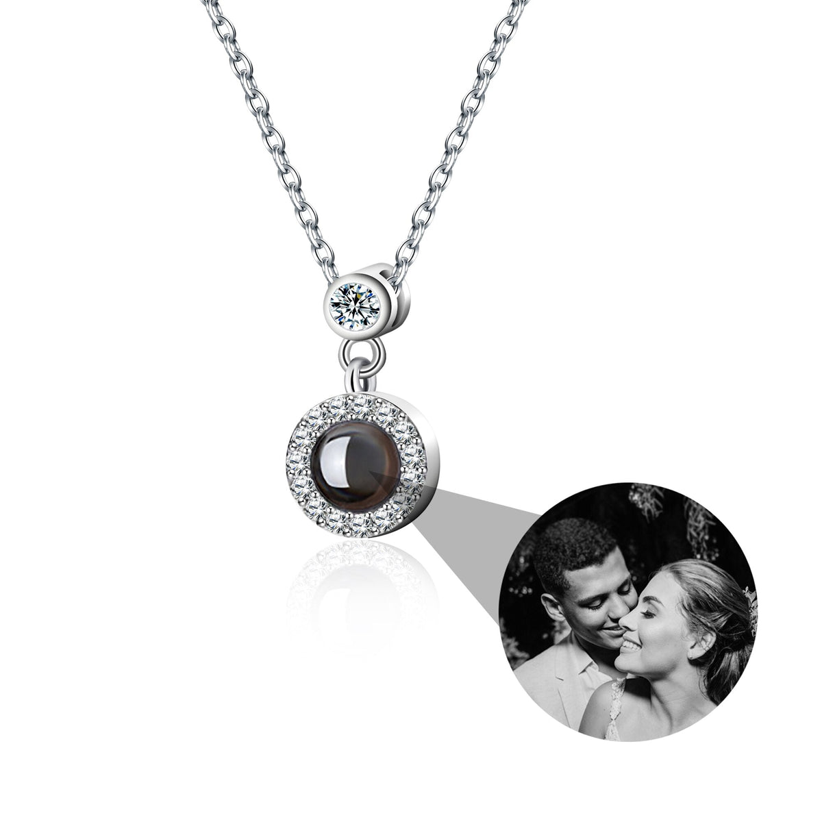 Customizable Photo Projection Necklace Couple Girlfriend Couple Jewelry - MERGE.DAY.1.FREESTYLE