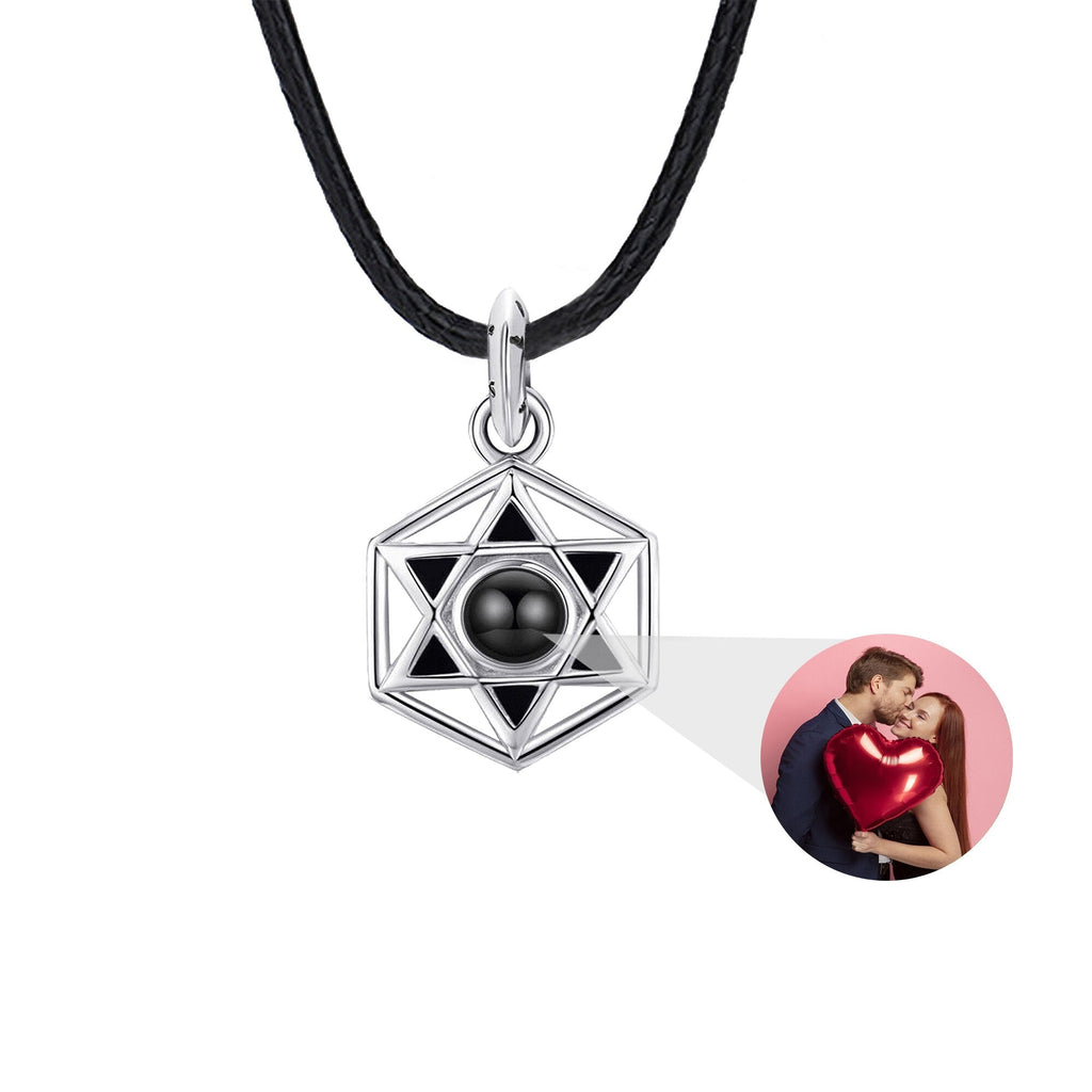 Six Stars Couple with Customized Photos Projection Necklace Pendant Jewelry - MERGE.DAY.1.FREESTYLE