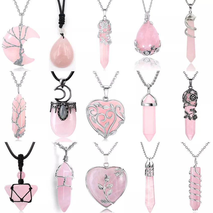 rose quartz pendant - MERGE.DAY.1.FREESTYLE