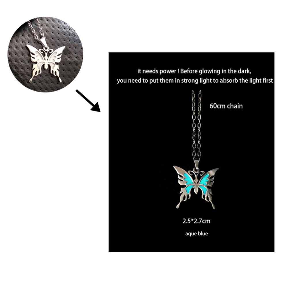 Luminous Dragon Necklace Glowing Night Fluorescence Silver Plated Glow In The Dark Necklace - MERGE.DAY.1.FREESTYLE