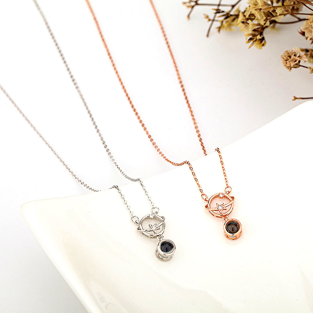 Planet with customizable photos Projection Necklace Pendant Jewelry - MERGE.DAY.1.FREESTYLE