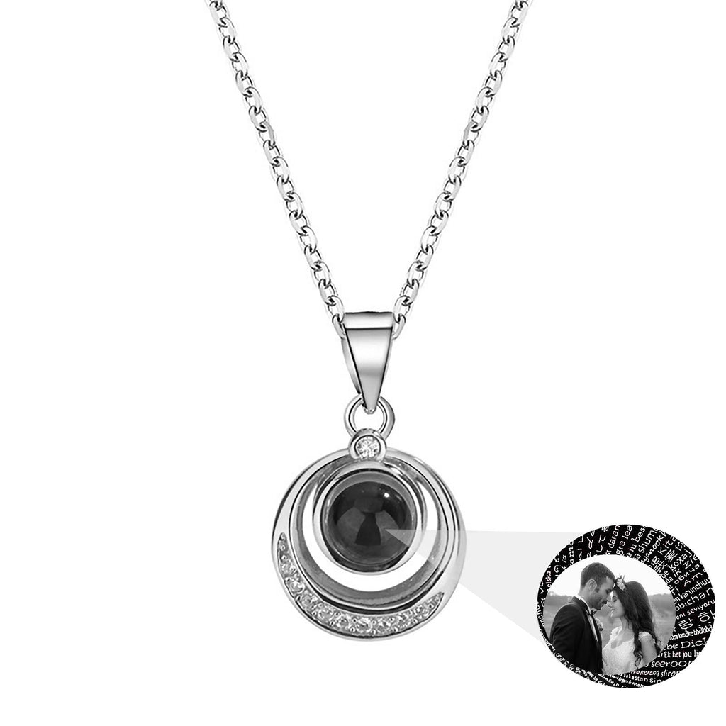 Customized photo projection necklace Creative Pendant is a Commemorative Gift - MERGE.DAY.1.FREESTYLE