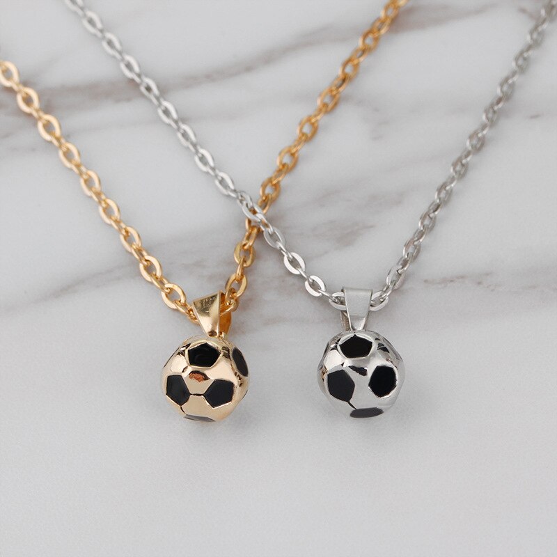 Football Link Chain Soccer Charm Necklace Pendant Gold Color Sport Ball Jewelry - MERGE.DAY.1.FREESTYLE