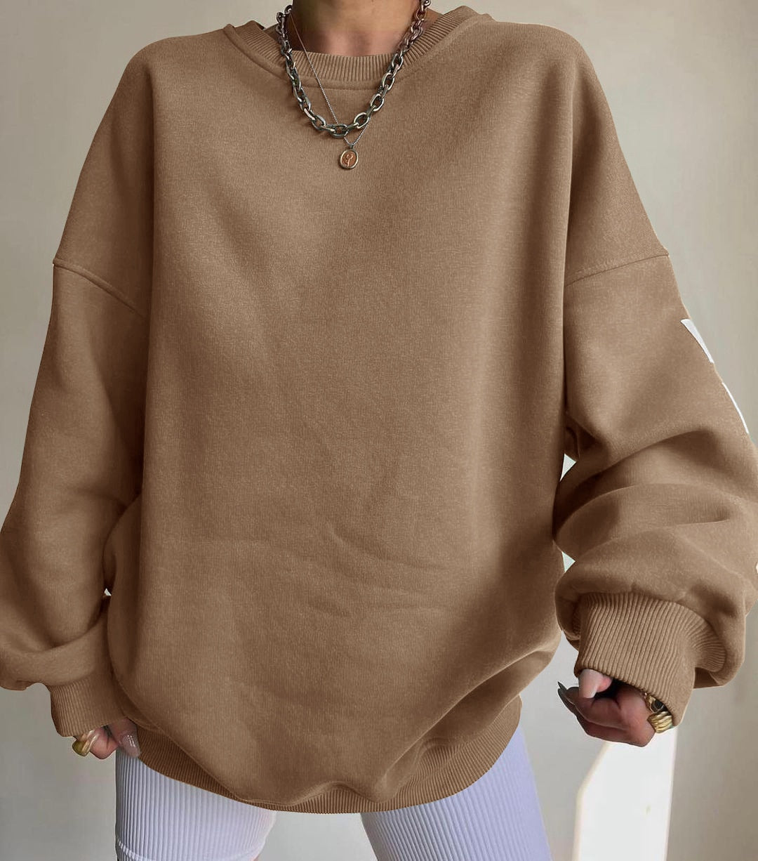 Casual Letters Print Sweatshirt Women Long Sleeve Loose Hoodies Y2k Streetwear - MERGE.DAY.1.FREESTYLE