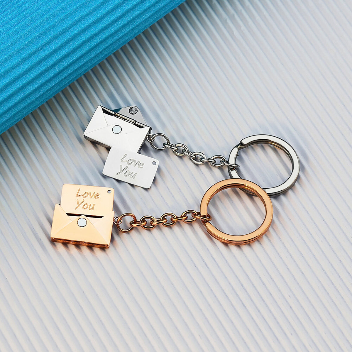 Customizable name envelope keychain For Men Women Car Key Holder - MERGE.DAY.1.FREESTYLE