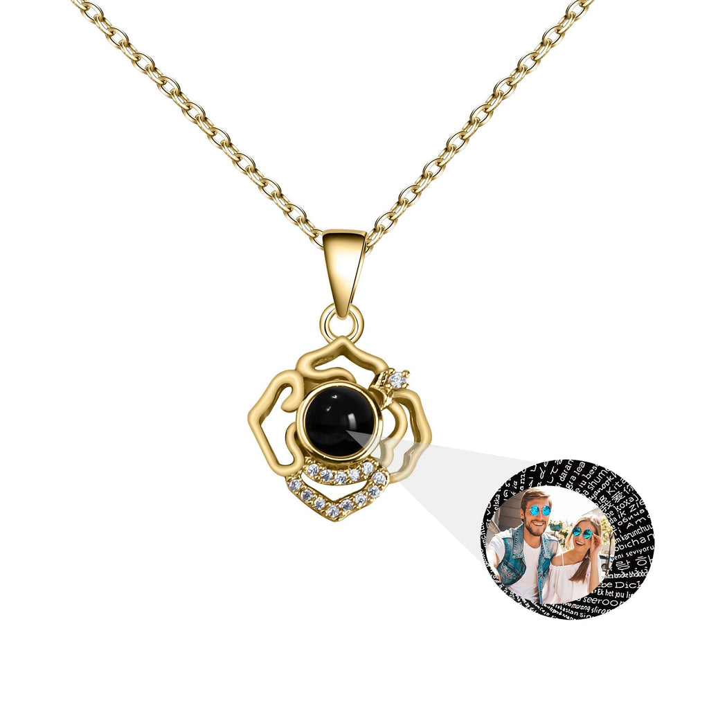 Petals for customized photos Necklace Wedding Romantic Memory Projection Necklace - MERGE.DAY.1.FREESTYLE