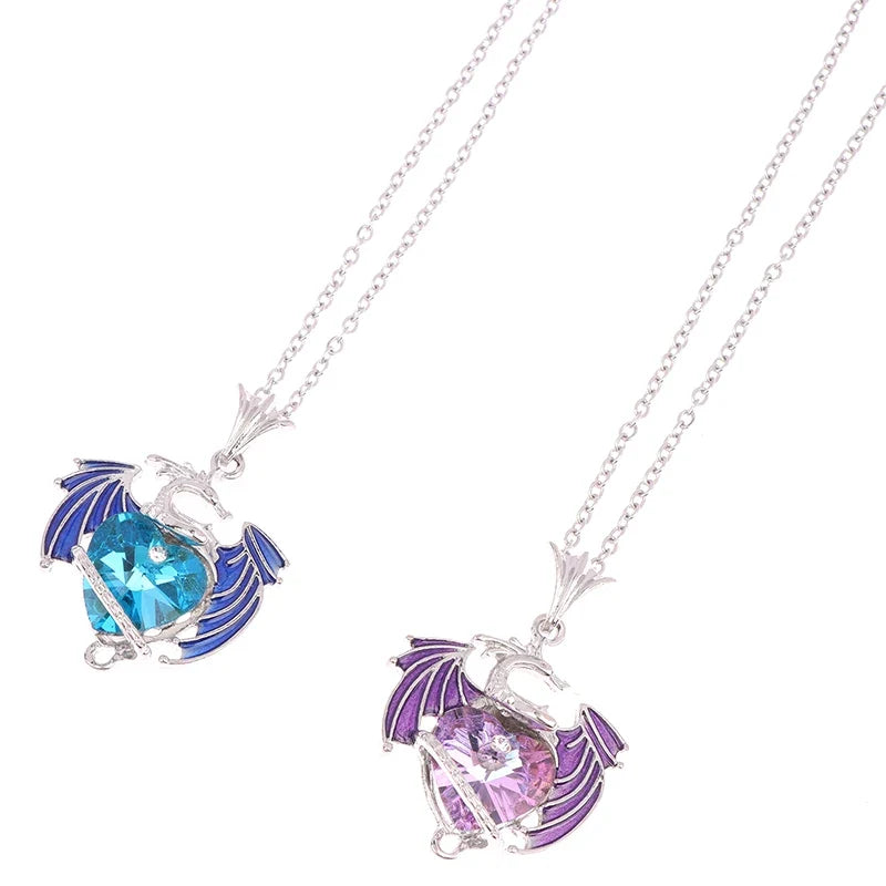 dragon necklace Blue Purple Pendant - MERGE.DAY.1.FREESTYLE