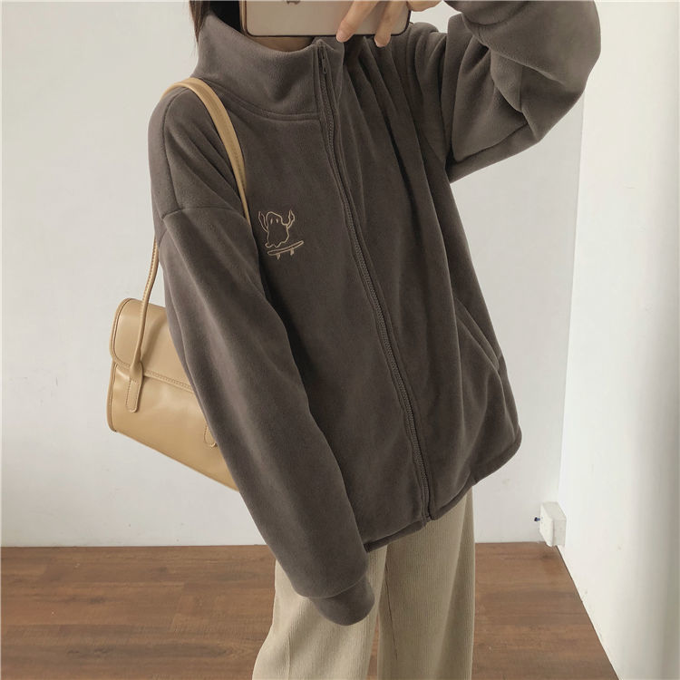 Hooded Sweatshirt Casual Thick Warm Loose Padded Jackets Coat - MERGE.DAY.1.FREESTYLE