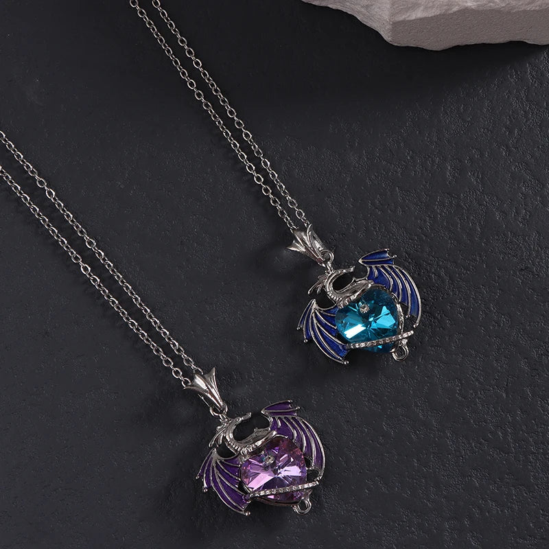 dragon necklace Blue Purple Pendant - MERGE.DAY.1.FREESTYLE