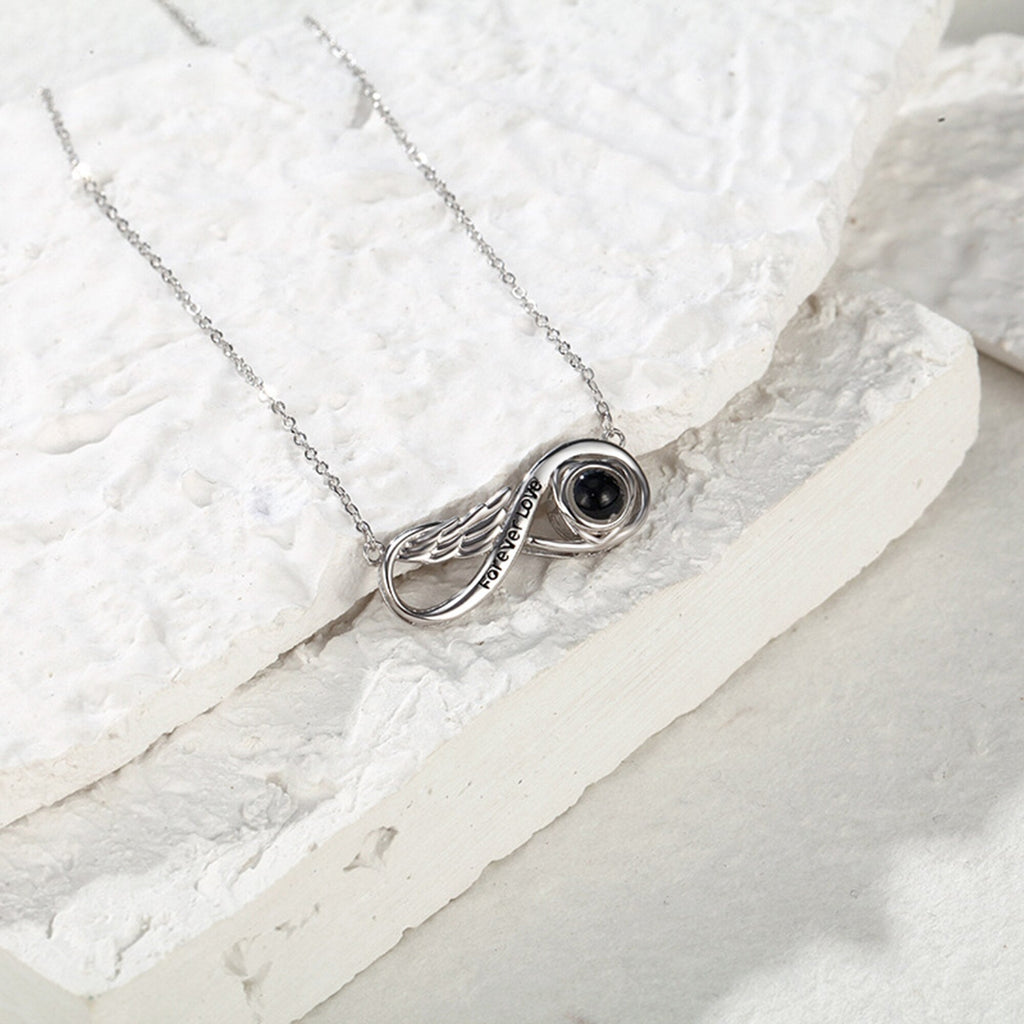 Angel wings with customizable photos Projection Necklace Pendant Jewelry - MERGE.DAY.1.FREESTYLE