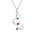 3 Heart Hollow Design Personalized Engrave Name Necklace Birthstone Pendants - MERGE.DAY.1.FREESTYLE