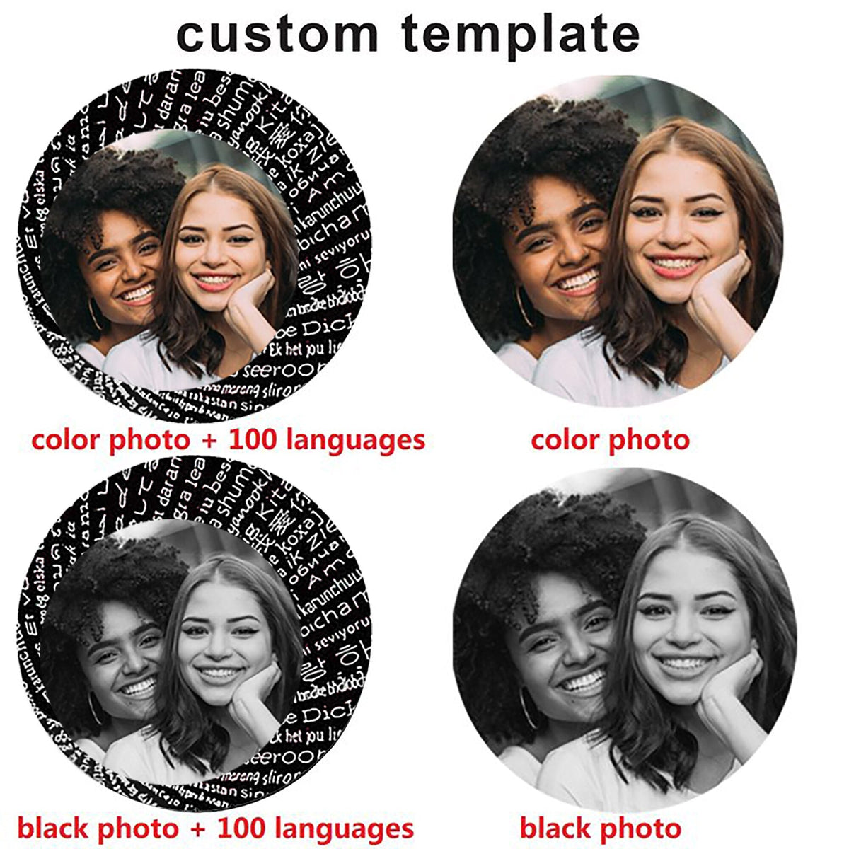 Customizable Photo Projection Necklace Couple Girlfriend Couple Jewelry - MERGE.DAY.1.FREESTYLE