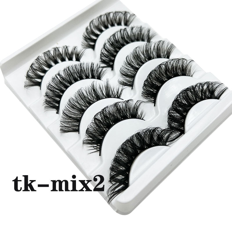 Strip Lashes 10-pairs Fluffy Mink Lashes 3D False Volume Eyelashes - MERGE.DAY.1.FREESTYLE