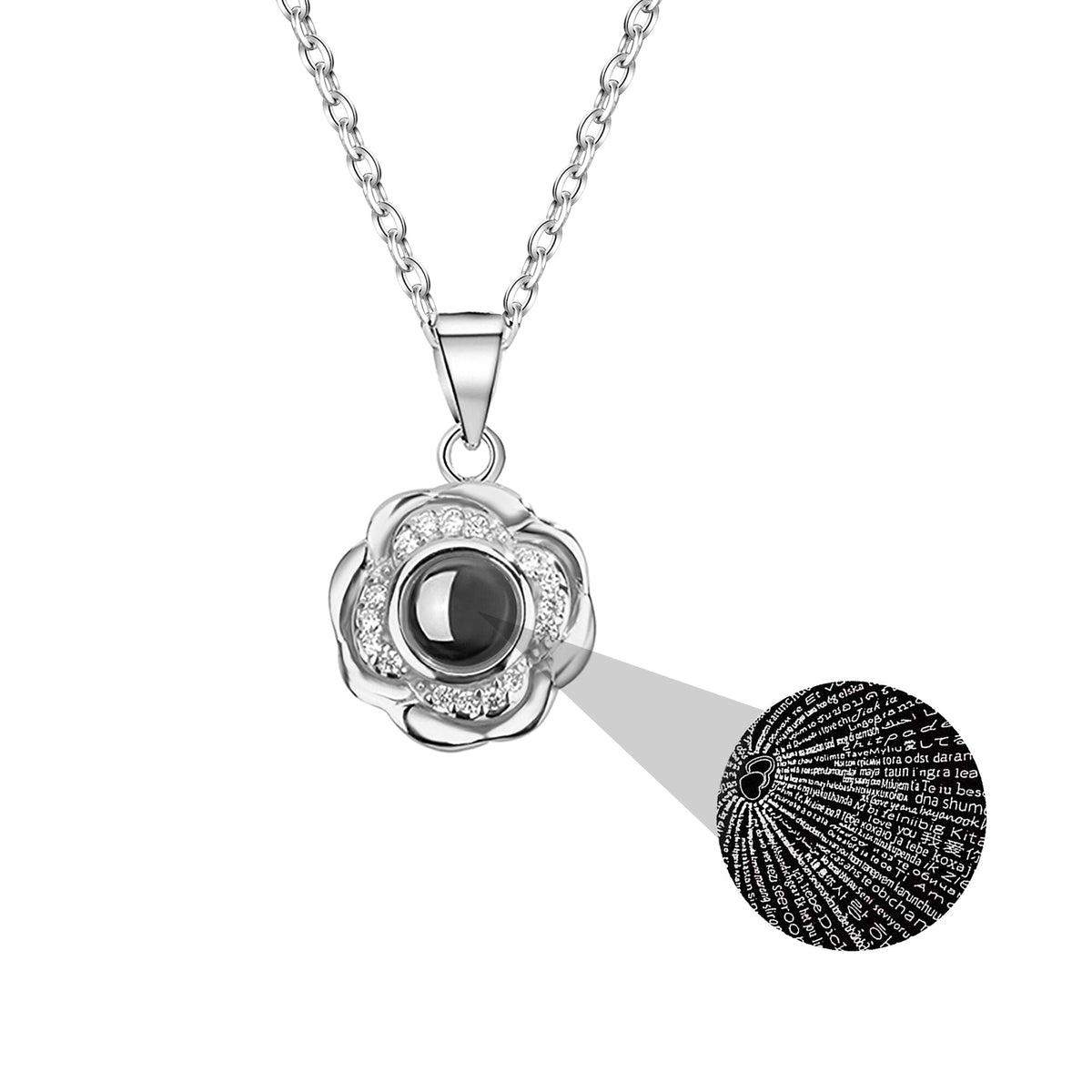 Flowers that can be customized for photos Projection Photo Necklace - MERGE.DAY.1.FREESTYLE