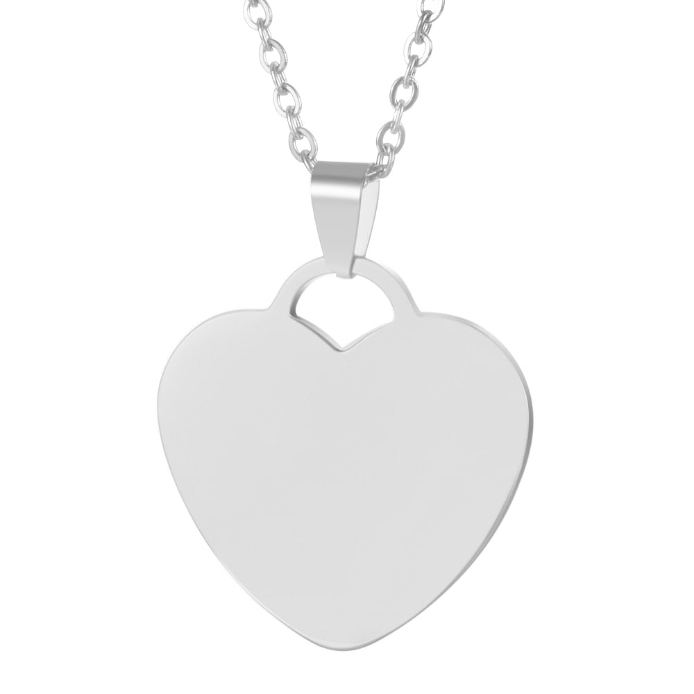 Custom Engraved Picture Photos Name Love Necklace for Women Heart Pendant - MERGE.DAY.1.FREESTYLE