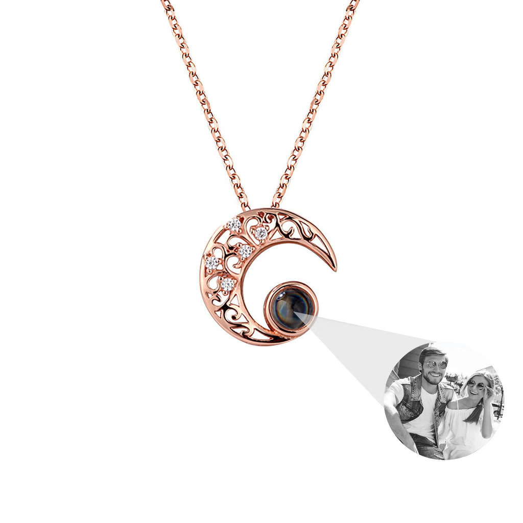 Custom Projection Photo Necklace Trendy Star Moon Necklace for Women Fashion Jewelry - MERGE.DAY.1.FREESTYLE