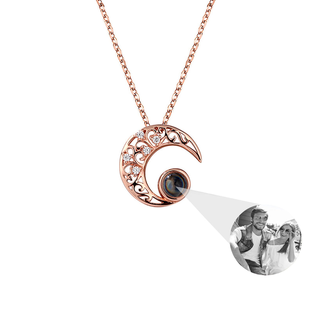 Custom Projection Photo Necklace Trendy Star Moon Necklace for Women Fashion Jewelry - MERGE.DAY.1.FREESTYLE