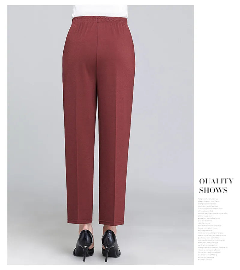 Spring Summer Pants Thin Elastic Waist Loose Cotton - MERGE.DAY.1.FREESTYLE